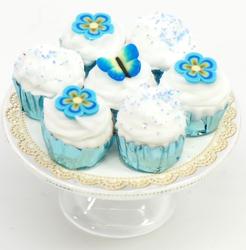 blue pastel cupcake
