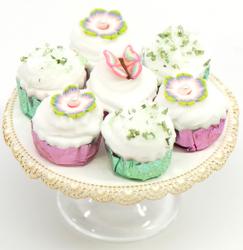 pastel cupcake platter